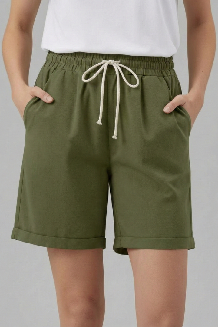 Eliana | Relaxed Fit Drawstring Waist Shorts