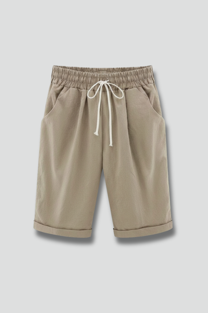 Eliana | Relaxed Fit Drawstring Waist Shorts