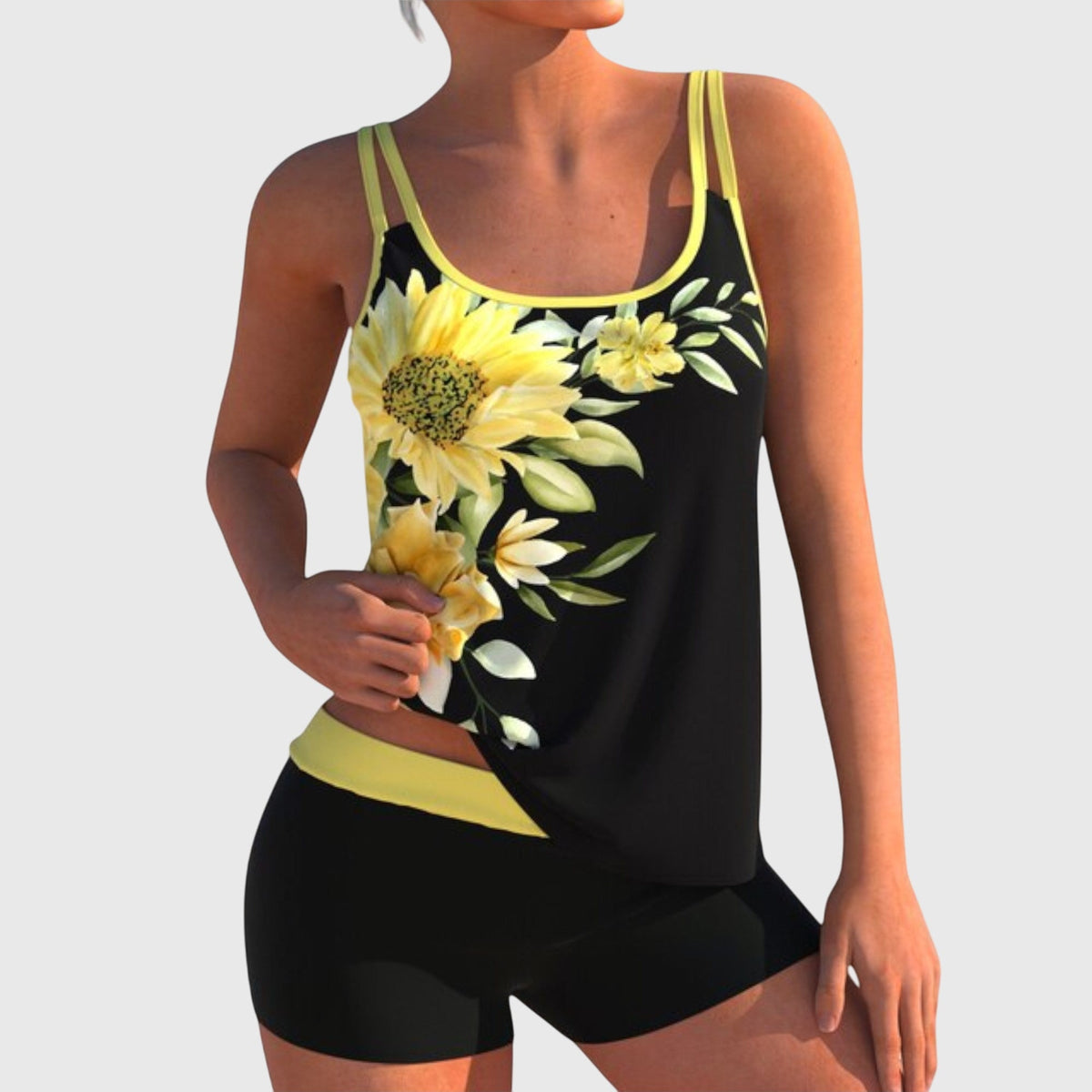 Elsa | Floral Print Two-Piece Swimsuit Set