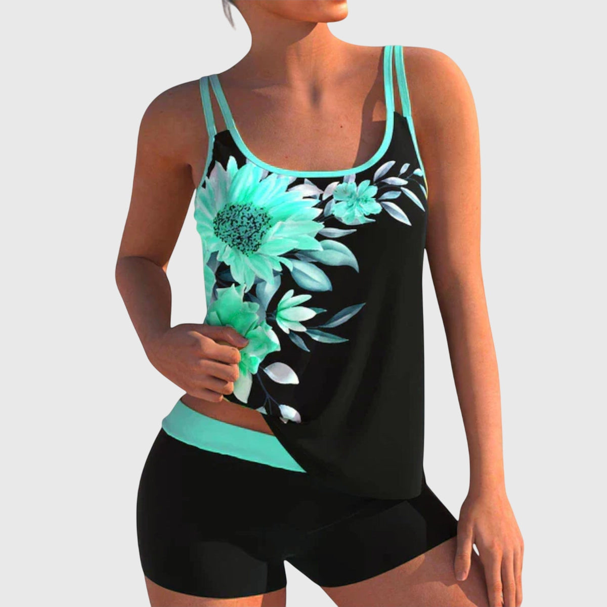 Elsa | Floral Print Two-Piece Swimsuit Set
