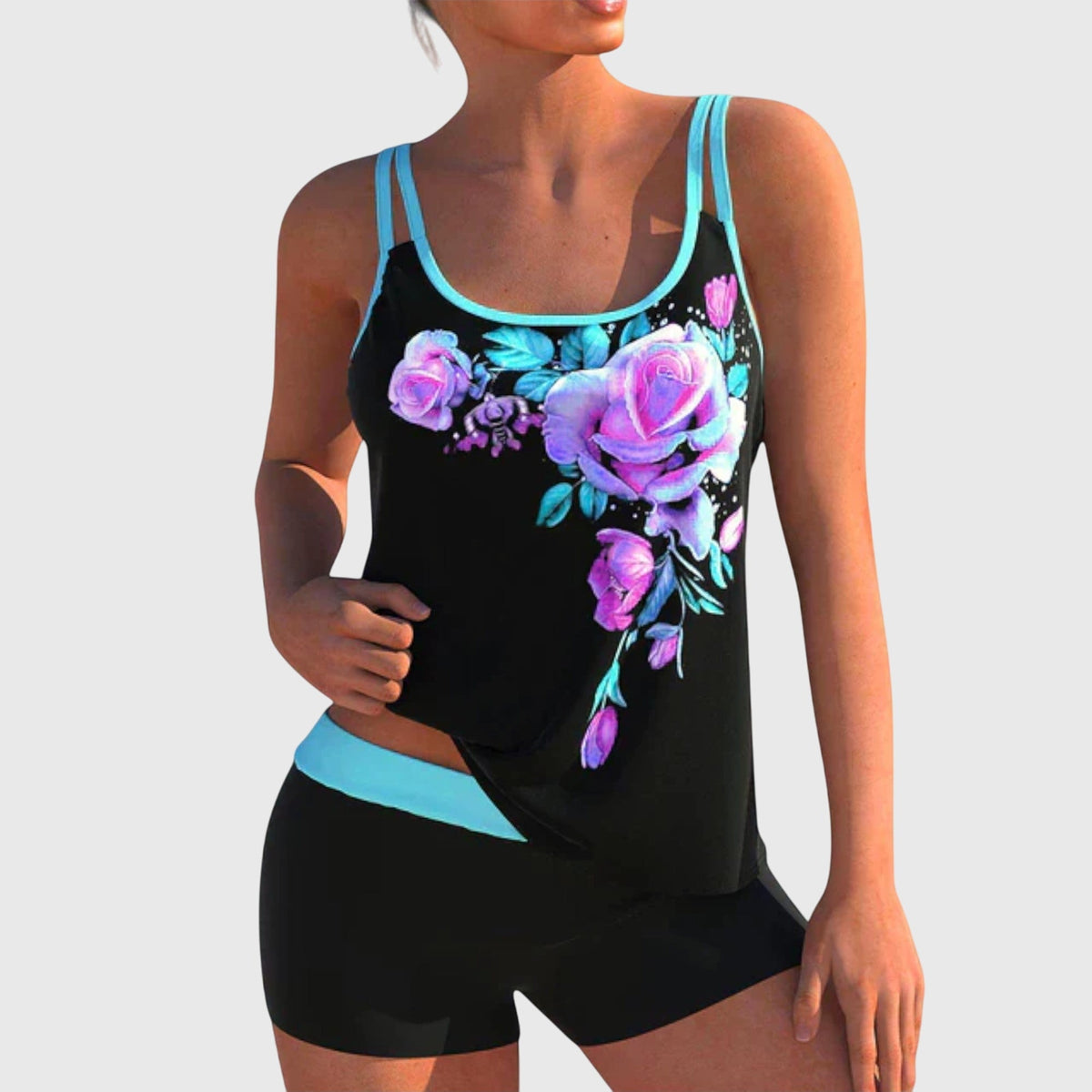 Elsa | Floral Print Two-Piece Swimsuit Set