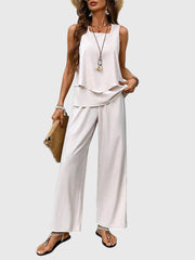 Estella | Relaxed Fit Printed Square Neck Two-Piece Set