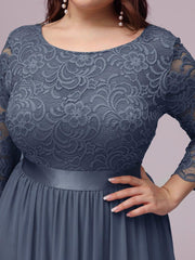 Eva | Ruched Waist A-Line Lace Mother of the Bride Outfits