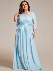 Eva | Ruched Waist A-Line Lace Mother of the Bride Outfits