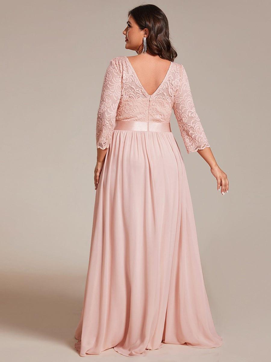 Eva | Ruched Waist A-Line Lace Mother of the Bride Outfits