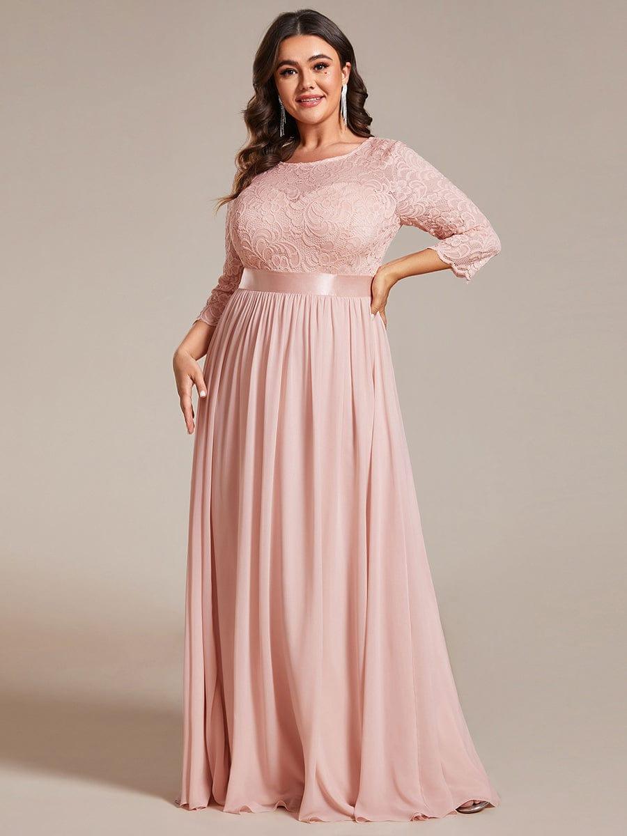 Eva | Ruched Waist A-Line Lace Mother of the Bride Outfits
