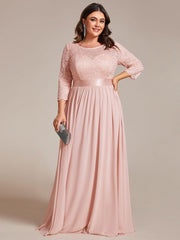 Eva | Ruched Waist A-Line Lace Mother of the Bride Outfits