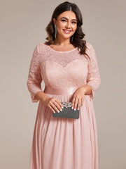 Eva | Ruched Waist A-Line Lace Mother of the Bride Outfits