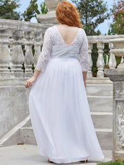 Eva | Ruched Waist A-Line Lace Mother of the Bride Outfits