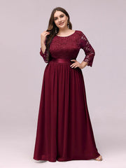 Eva | Ruched Waist A-Line Lace Mother of the Bride Outfits