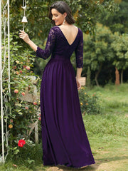 Eva | Ruched Waist A-Line Lace Mother of the Bride Outfits