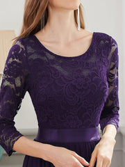 Eva | Ruched Waist A-Line Lace Mother of the Bride Outfits