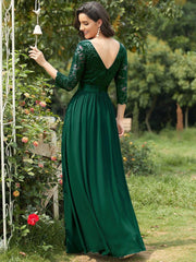 Eva | Ruched Waist A-Line Lace Mother of the Bride Outfits