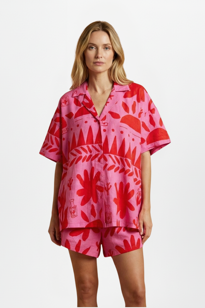 Evangeline | Relaxed Fit Printed Two-Piece Set