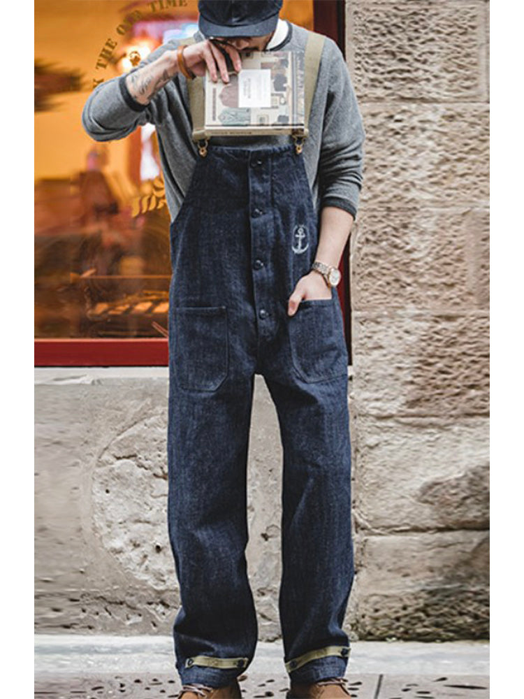 Finley | Loose Fit Straight Leg Denim Overalls