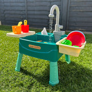 Flintwood | Toy Kitchen with Working Faucet and Circulating Water for Children's Play