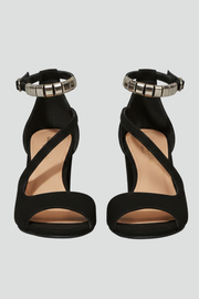 Frances | Crisscross Strap Block Heel Ankle Sandals
