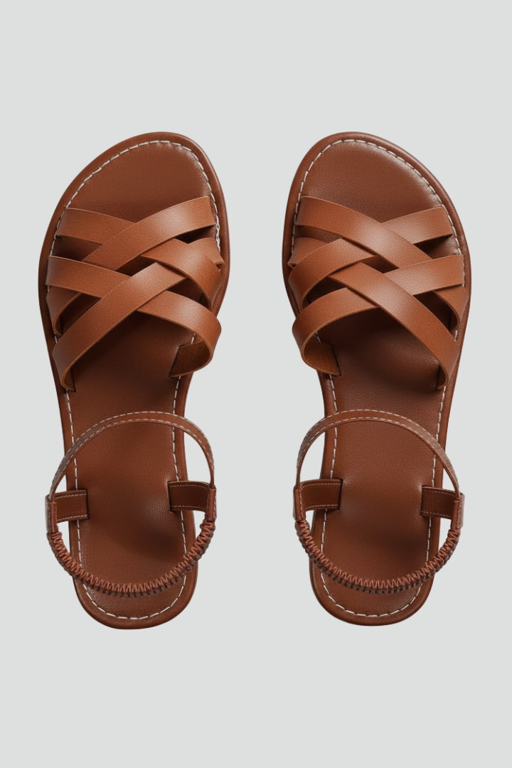 Gabrielle | Crisscross Strap Ankle Sandals