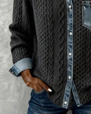 Gemma | Relaxed Fit Long-Sleeve Patchwork Shirt