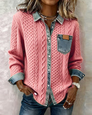 Gemma | Relaxed Fit Long-Sleeve Patchwork Shirt