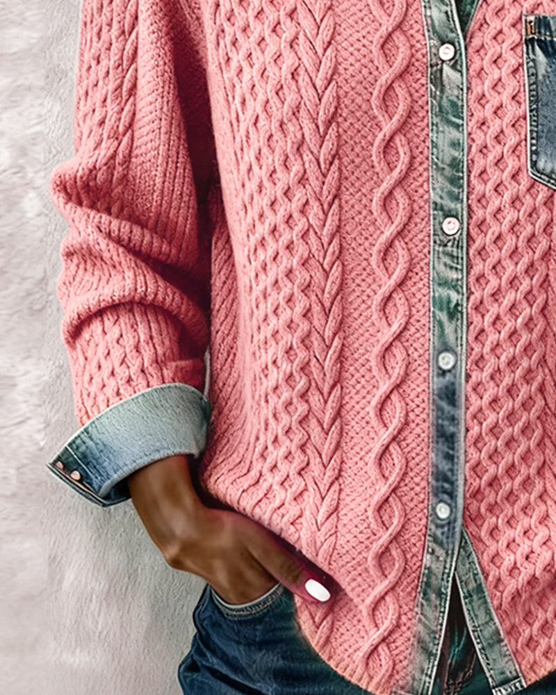 Gemma | Relaxed Fit Long-Sleeve Patchwork Shirt