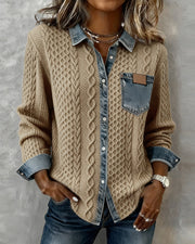 Gemma | Relaxed Fit Long-Sleeve Patchwork Shirt