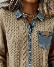 Gemma | Relaxed Fit Long-Sleeve Patchwork Shirt