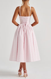 Gia | Tailored Fit Gingham Midi Dress