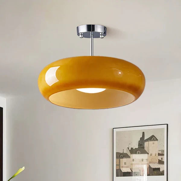 Glass Bauhaus Ceiling Light with Warm Gradient Shade – Ideal for Living Room or Hallway