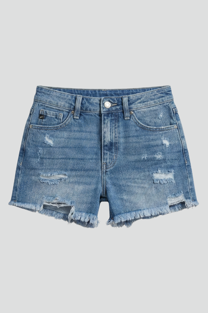 Greta | Relaxed Fit Distressed Denim Shorts