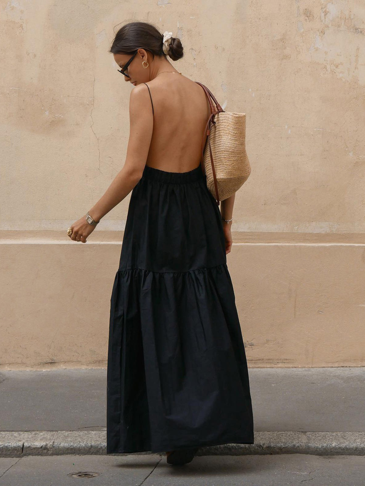Hadley | Fitted Backless Midi Dress