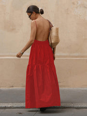 Hadley | Fitted Backless Midi Dress