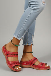 Hannah | Dual Strap Slide Sandals with Cutout Detail