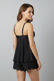 Hannah | Sweetheart Neck Tankini Set with Shorts