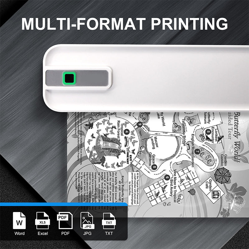 Havenbrook | Portable Bluetooth Thermal Printer with Wireless Inkless Printing for Mobile Use