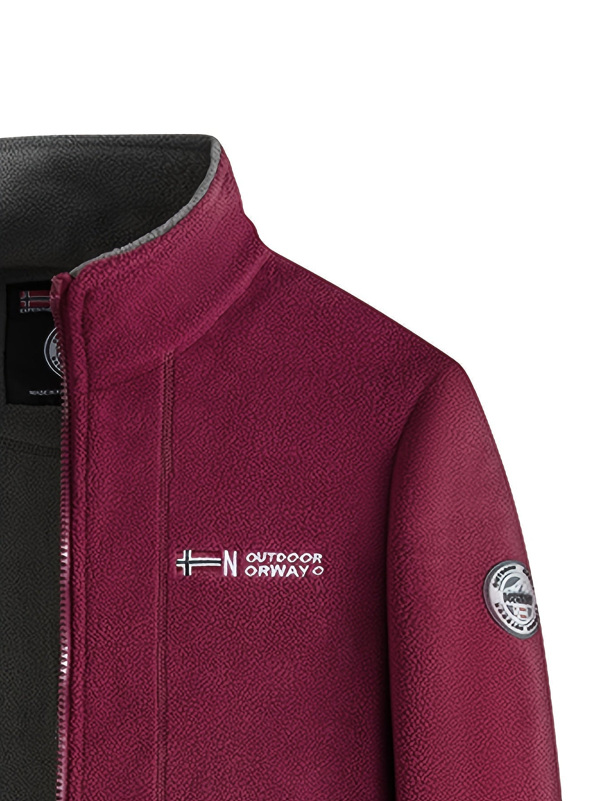 Hayes | Contrast-Lined Full Zip Fleece Jacket