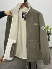 Hayes | Contrast-Lined Full Zip Fleece Jacket