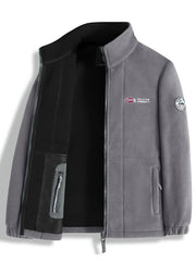 Hayes | Contrast-Lined Full Zip Fleece Jacket