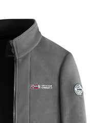 Hayes | Contrast-Lined Full Zip Fleece Jacket