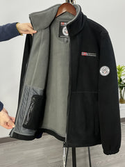 Hayes | Contrast-Lined Full Zip Fleece Jacket