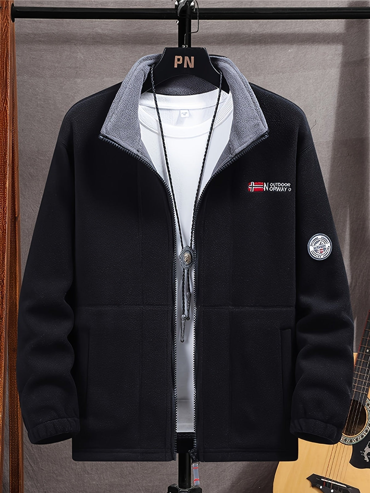 Hayes | Contrast-Lined Full Zip Fleece Jacket