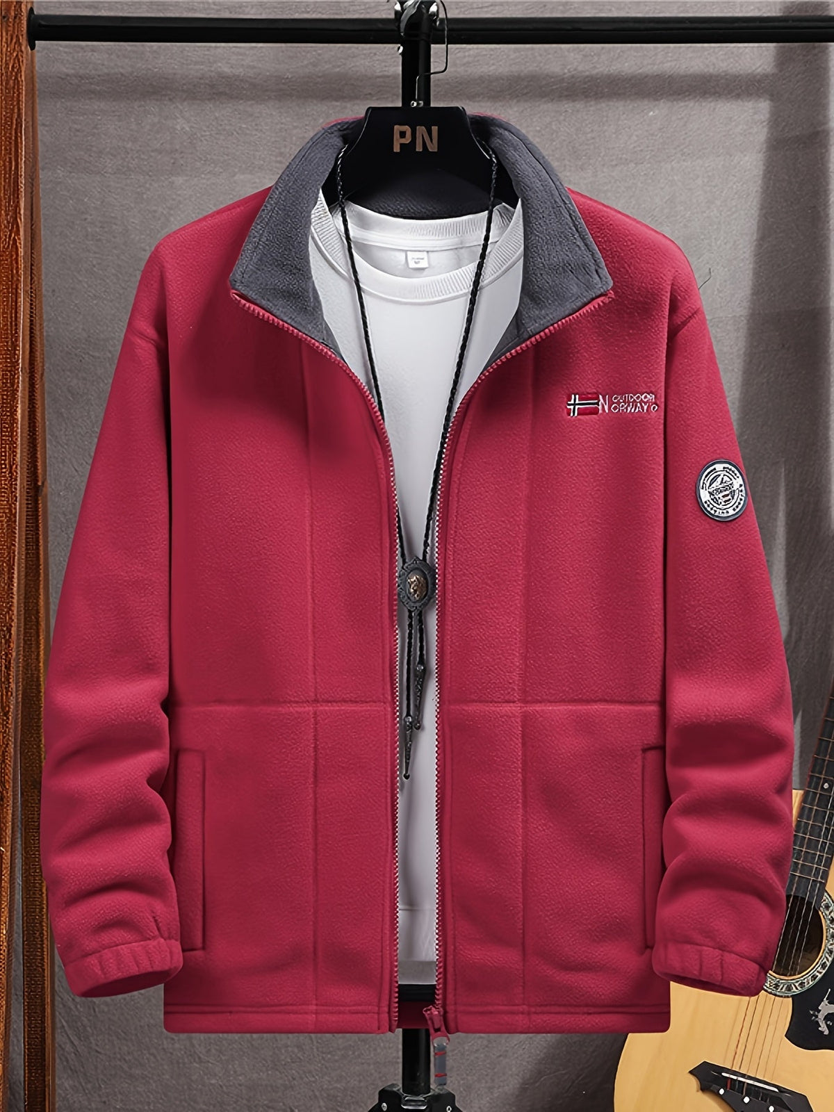Hayes | Contrast-Lined Full Zip Fleece Jacket