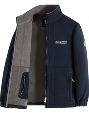 Hayes | Contrast-Lined Full Zip Fleece Jacket