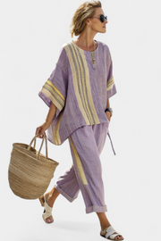 Holland | Oversized Relaxed Fit Striped Linen Set