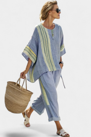 Holland | Oversized Relaxed Fit Striped Linen Set