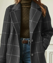 Ilaria | Classic Fit Wool Check Coat