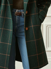 Ilaria | Classic Fit Wool Check Coat