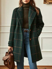 Ilaria | Classic Fit Wool Check Coat