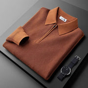 Indigo | Tailored Fit Waffle Knit Quarter-Zip Pullover