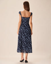 Jacinta | Fitted Sweetheart Neck Wedding Guest Midi Dress